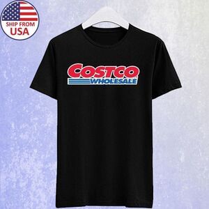 Costco Wholesale Logo Mens Retro Graphic Unisex Black T-Shirt